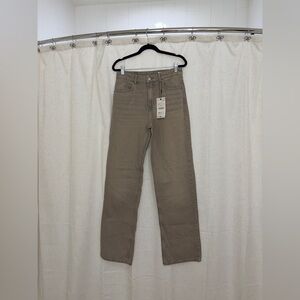 NWT Zara grey women’s jeans high rise straight leg